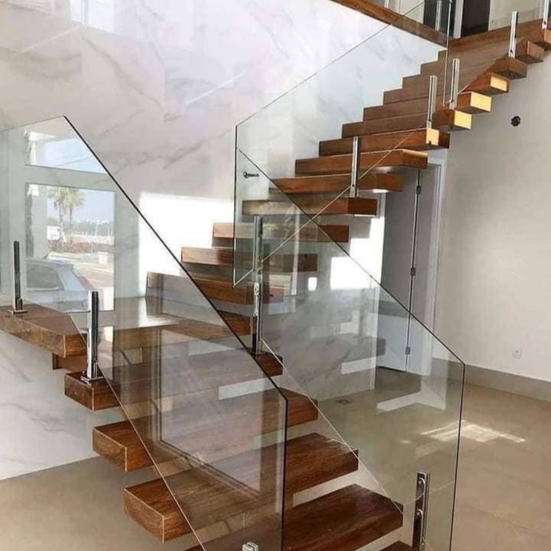 زجاج سكريت دربزين الدرج — 13